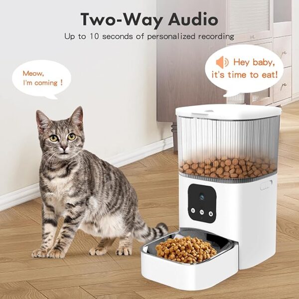 Abdtech Automatic Cat Food Feeder: Pet Food Dispenser - Cat Food Bowl - 3L Automatic Dogs Feeder - Auto Cat Feeder with Camera - Gravity Cats Feeder - Image 6