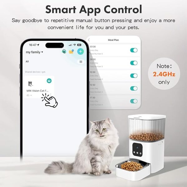 Abdtech Automatic Cat Food Feeder: Pet Food Dispenser - Cat Food Bowl - 3L Automatic Dogs Feeder - Auto Cat Feeder with Camera - Gravity Cats Feeder - Image 5