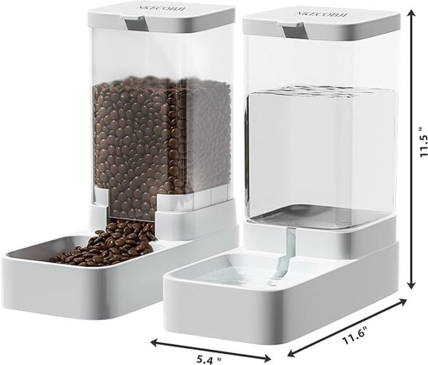 NKECOBJI Gravity Pet Feeder and Water Dispenser Set, Automatic Dog Feeder and Dog Water Dispenser for Dogs Cats Pets Animals Large Capacity(3.8L) - Image 4