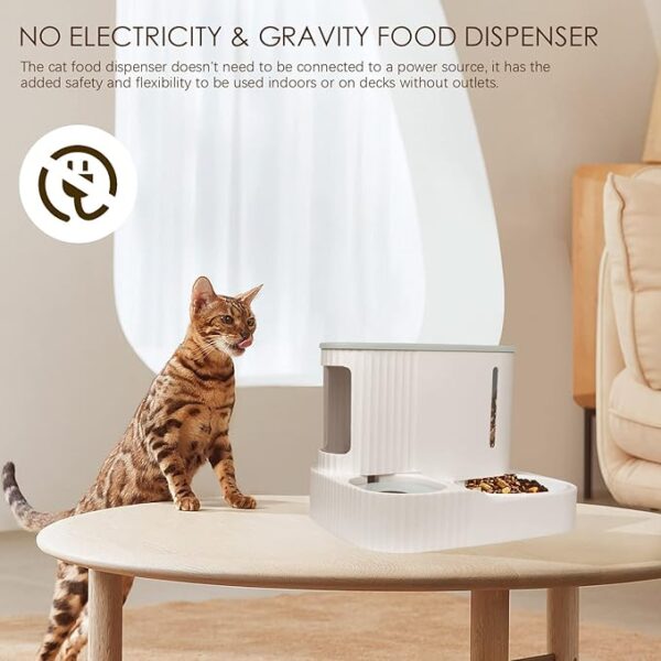 Kodope Pet Feeder and Water Dispenser, Automatic Gravity Flow, 3L, for Cats and Small Dogs - Image 3