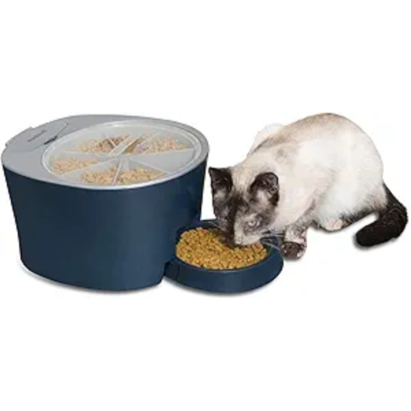 PetSafe 6 Meal Automatic Cat Feeder - Programmable Pet Food Dispenser for Cats and Small Dogs - Dry Kibble or Semi-Moist Pet Food, Slow Feed Portion Control, Tamper-Resistant