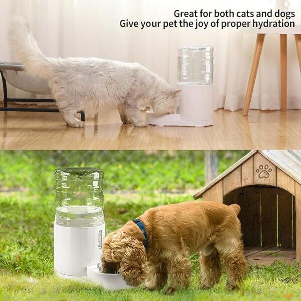 CZPET 4L Pet Water Dispenser Without Electricity Unplugged Automatic Water Bowl Dispenser Gravity Water Dispenser for Cats Water Self Feeder Dog Fountain Dogs Bowl Bottles for Kitten Puppy - Image 6