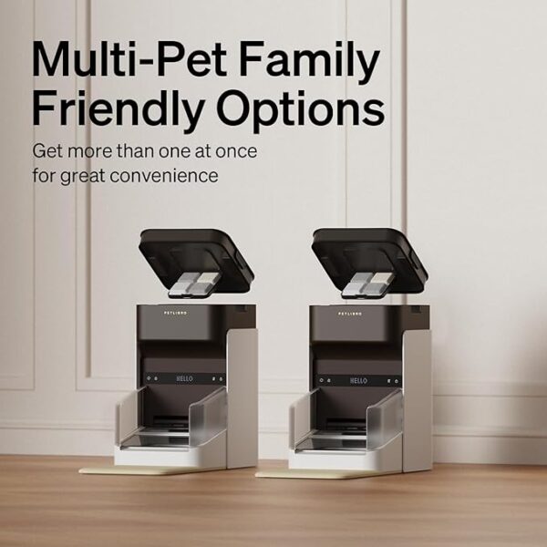 PETLIBRO RFID Automatic Cat Feeders for 2 Cats, 5G Wi-Fi 2 Cat Feeder Automatic, 3L Auto Cat Feeders with Light Collar Tag, Tag Activated 2 Automatic Cat Food Dispensers with Bowl Lid 1-10 MealsPETLIBRO RFID Automatic Cat Feeders for 2 Cats, 5G Wi-Fi 2 Cat Feeder Automatic, 3L Auto Cat Feeders with Light Collar Tag, Tag Activated 2 Automatic Cat Food Dispensers with Bowl Lid 1-10 Meals - Image 2