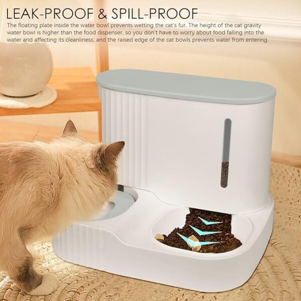 Kodope Pet Feeder and Water Dispenser, Automatic Gravity Flow, 3L, for Cats and Small Dogs - Image 5