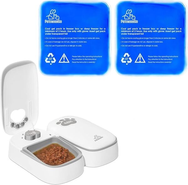 ZMAYPLUS 2Pcs ice Packs, Suitable for ZMAYPLUS Smart Cat Feeder, Automatic 2 Meal Pet Feeder, Timed Feeder for Cats&Dogs with Display, 1-48 Hours Timed Feeder for Cats&Dogs. - Image 5