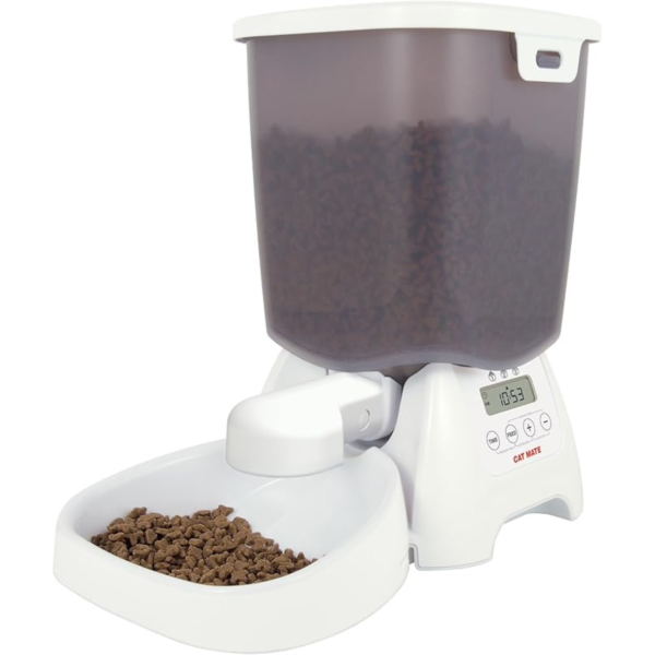 Cat Mate C3000 Automatic Dry Food 3-Meal Feeder, BPA Free for Cats & Small Dogs