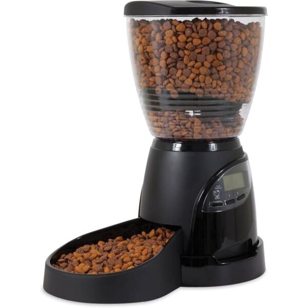 Aspen Pet Lebistro Programmable Cat and Dog Feeder 2 Sizes Black