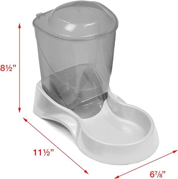 Van Ness Pets Small Gravity Auto Feeder for Cats/Dogs, 3 Pound Capacity GRAY - Image 3