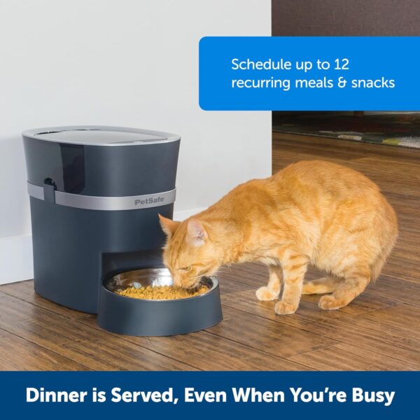 PetSafe Smart Feed - Electronic Pet Feeder for Cats & Dogs - 6L/24 Cup Capacity - Programmable Mealtimes - Alexa, Apple & Android Compatible - Backup Batteries Ensure Meal Delivery During Power Outage - Image 5