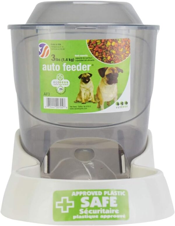 Van Ness Pets Small Gravity Auto Feeder for Cats/Dogs, 3 Pound Capacity GRAY - Image 4