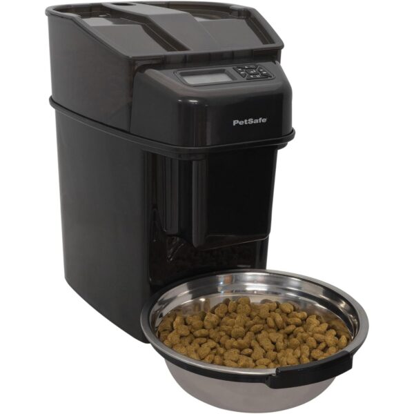 PetSafe Automatic Cat Feeder - Healthy Pet Simply Feed - Automatic Pet Feeder for Cats & Dogs - Timed Pet Feeder with Programmable Portion Control - Holds 24 Cups of Dry or Semi-Moist Dog or Cat Food