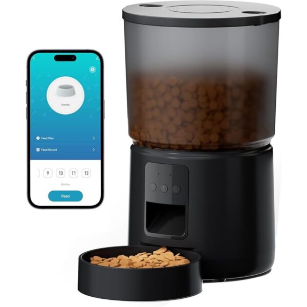 Automatic Cat Feeder: 2.4G/5G Cat Food Dispenser - 5L Cat Feeder with 1-10 Meals - WiFi Cat Feeder Automatic - APP Control - Cat Automatic Feeders - Auto Cat Feeder - Pet Feeder - BEMOONY - Black Visit the BEMOONY Store