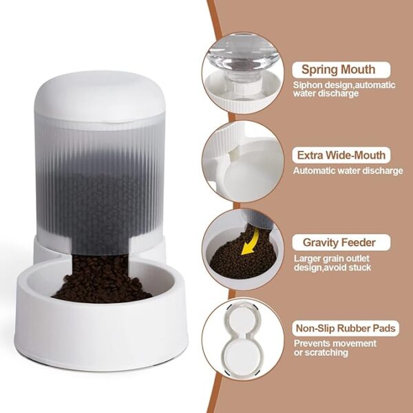 Gravity Cat Feeder with 2.8L Capacity, BPA Free, Food Grade Plastic, Automatic, Eco-Friendly - Image 3