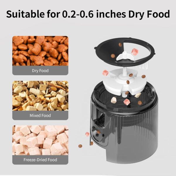 Petory Automatic Cat Feeder - 6 Meals Automatic Cat Food Dispenser with Slow Feeding for Cats and Small Dogs, Dual Power Supply Including Desiccant Bag - Image 2