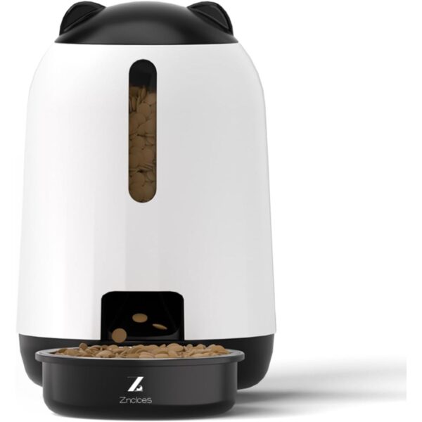 Automatic Cat Feeder, 3L Timed Cat Feeder for Dry Food Up to 6 portions, 6 Meals/Day, Dual Power Supply Cat Feeders