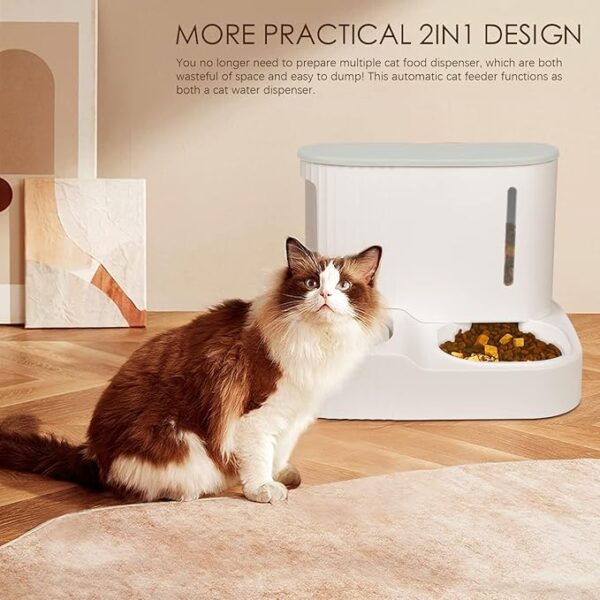 Pet Feeder and Water Dispenser, Automatic Gravity Flow, 3L, for Cats and Small Dogs - Image 3