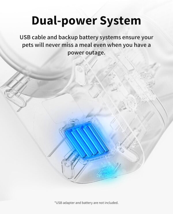 PETKIT Automatic Cat Feeder, 2.4G WiFi Automatic Dog Feeder with Anti-Blockage Impeller, App Control/Monitor 3L Pet Feeder, Up to 10 Meals Per Day, Schedule Feeding/Food Shortage Alert/Disccant Bag - Image 7