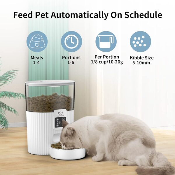 Automatic Cat Feeder, Programmable Feeding Schedule, Dual Power Supply, Large Capacity 3.5L Food Tank, Cactus-Looking Design, Easy to Clean, BPA Free, One Year Warranty - Image 2