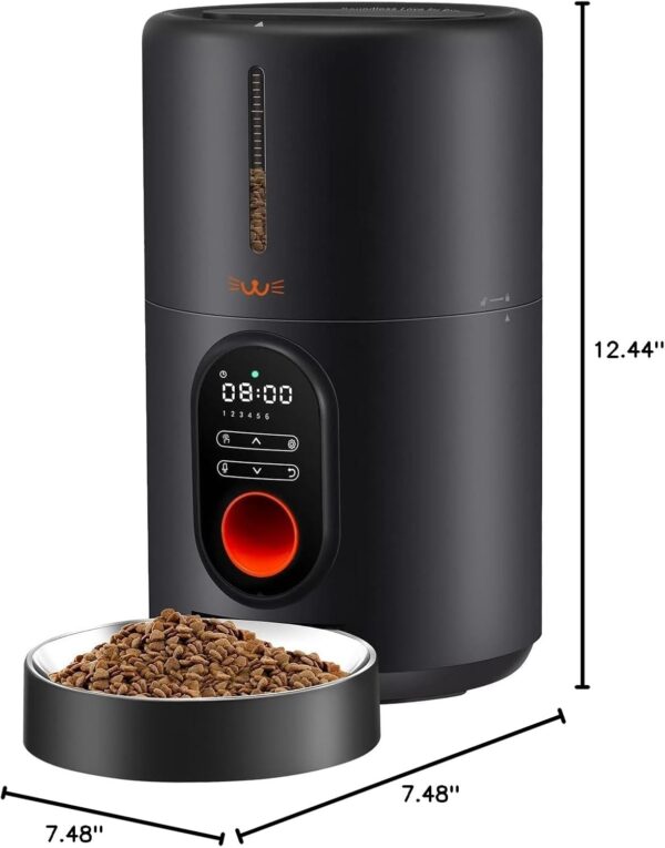 Automatic Cat Food Dispenser, Automatic Cat Feeders with Freshness Preservation, Timed Cat Feeder for Dry Food,Up to 6 Meals Per Day,Timed Pet Feeder for Cats/Dogs - Image 7