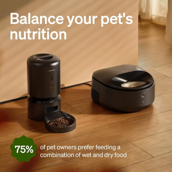PETLIBRO Automatic Cat Feeder Wet Food Refrigerated New Upgraded APP Control,3 Days Freshness 3 Meals,Semiconductor Cooling&Quick Chills Wet Food Dispenser,Polar WiFi Timed Auto Pet Feeder for Cat Dog - Image 3