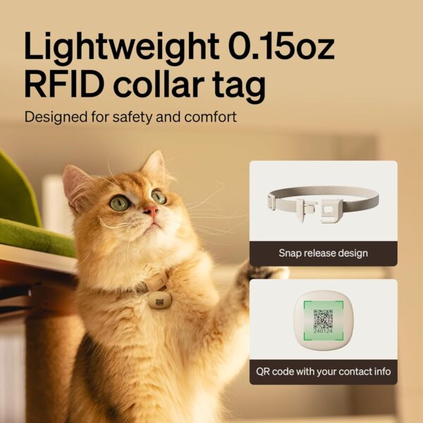 PETLIBRO Upgraded RFID Automatic Cat Feeder, 5G Wi-Fi Automatic Pet Feeder, 3L Auto Cat Feeder App Control with Light Collar Tag, Tag Activated One Automatic Cat Food Dispenser 1-10 Meals Control - Image 3