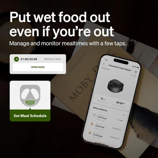 PETLIBRO Automatic Cat Feeder Wet Food Refrigerated New Upgraded APP Control,3 Days Freshness 3 Meals,Semiconductor Cooling&Quick Chills Wet Food Dispenser,Polar WiFi Timed Auto Pet Feeder for Cat Dog - Image 6