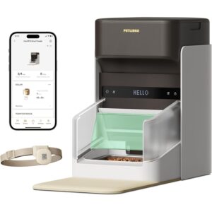 PETLIBRO Upgraded RFID Automatic Cat Feeder, 5G Wi-Fi Automatic Pet Feeder, 3L Auto Cat Feeder App Control with Light Collar Tag, Tag Activated One Automatic Cat Food Dispenser 1-10 Meals Control